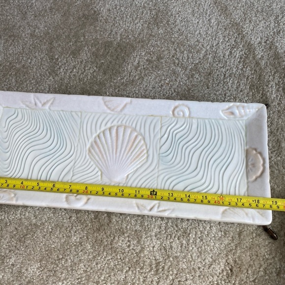 Ocean Shell Rectangular Cheese Fruit Plate Platter - Picture 6 of 10